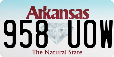 AR license plate 958UOW