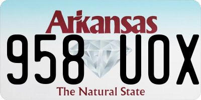 AR license plate 958UOX