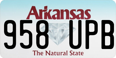 AR license plate 958UPB
