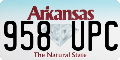 AR license plate 958UPC
