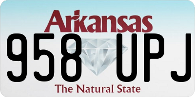 AR license plate 958UPJ