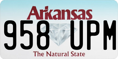 AR license plate 958UPM