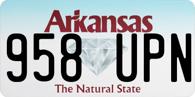 AR license plate 958UPN