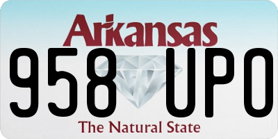 AR license plate 958UPO
