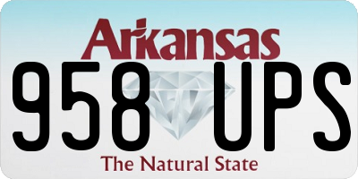 AR license plate 958UPS