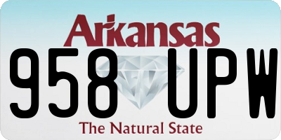 AR license plate 958UPW