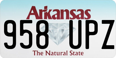 AR license plate 958UPZ