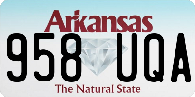 AR license plate 958UQA