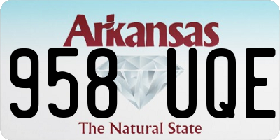 AR license plate 958UQE