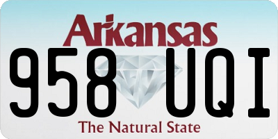 AR license plate 958UQI