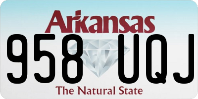 AR license plate 958UQJ