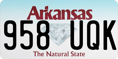 AR license plate 958UQK