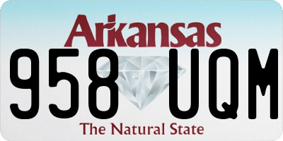 AR license plate 958UQM
