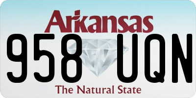 AR license plate 958UQN