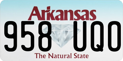 AR license plate 958UQO