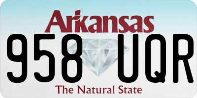 AR license plate 958UQR