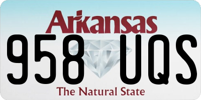 AR license plate 958UQS