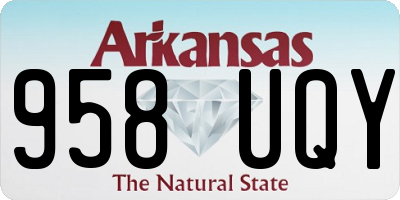AR license plate 958UQY