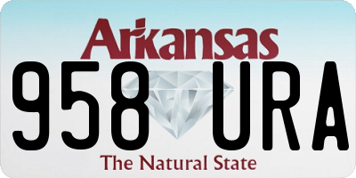 AR license plate 958URA