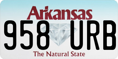 AR license plate 958URB