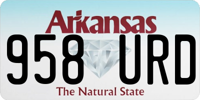 AR license plate 958URD