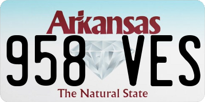 AR license plate 958VES