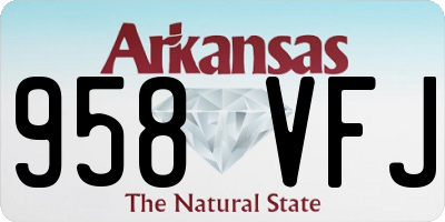 AR license plate 958VFJ