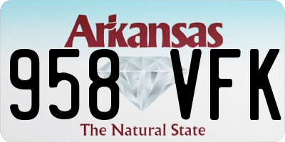 AR license plate 958VFK