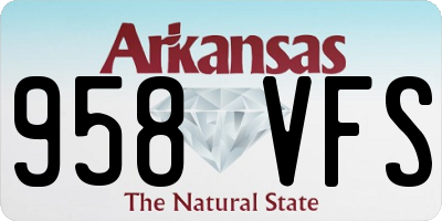 AR license plate 958VFS
