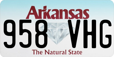 AR license plate 958VHG