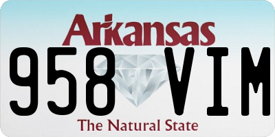 AR license plate 958VIM