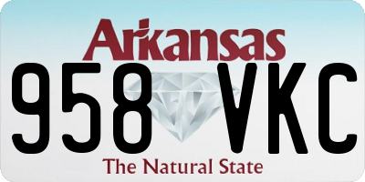 AR license plate 958VKC