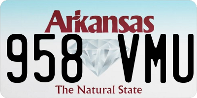 AR license plate 958VMU