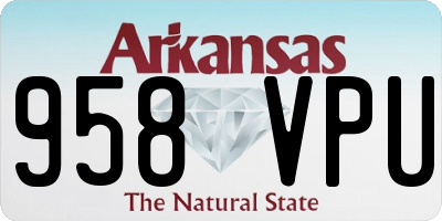 AR license plate 958VPU