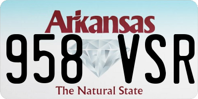 AR license plate 958VSR