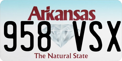 AR license plate 958VSX