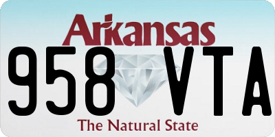 AR license plate 958VTA