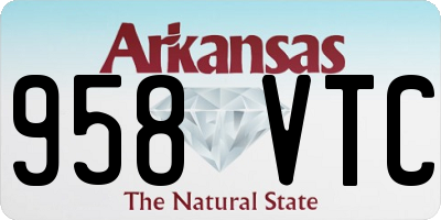 AR license plate 958VTC