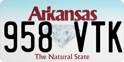 AR license plate 958VTK