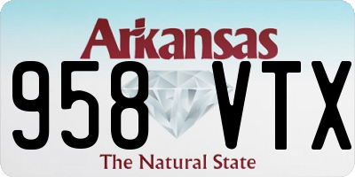 AR license plate 958VTX