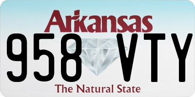 AR license plate 958VTY