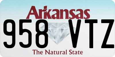 AR license plate 958VTZ