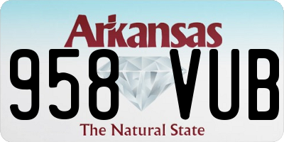 AR license plate 958VUB