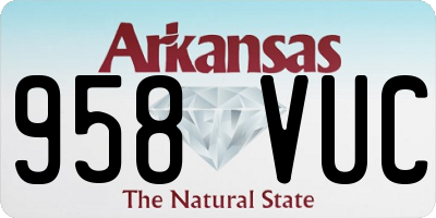 AR license plate 958VUC