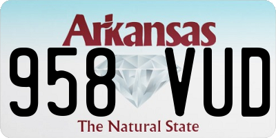 AR license plate 958VUD