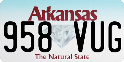 AR license plate 958VUG