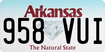 AR license plate 958VUI