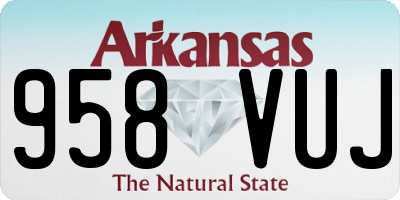 AR license plate 958VUJ