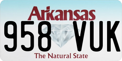 AR license plate 958VUK
