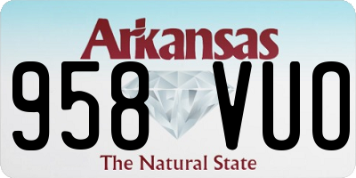 AR license plate 958VUO